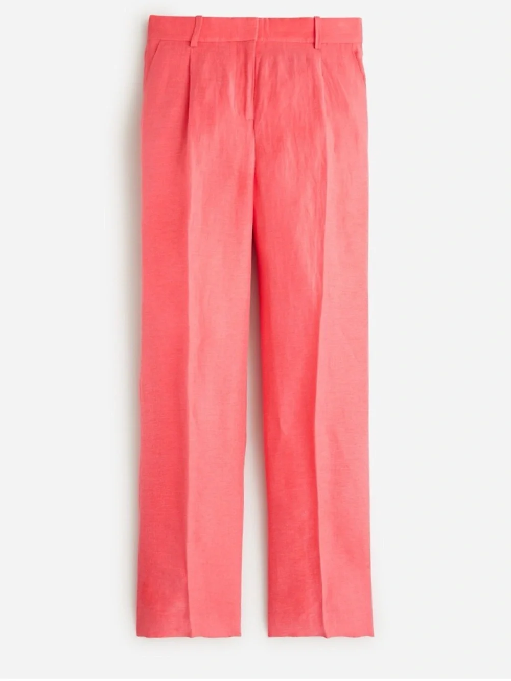 J. Crew Coral Straight-Leg High-Rise Trousers Size 4